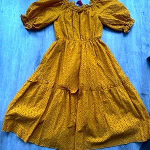 Off the shoulder mustard colour dress BRAND NEW